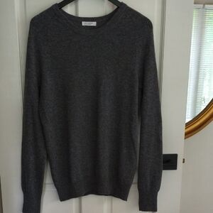 Equipment Women's Dark Gray Cashmere Crewneck Sweater, Size Large